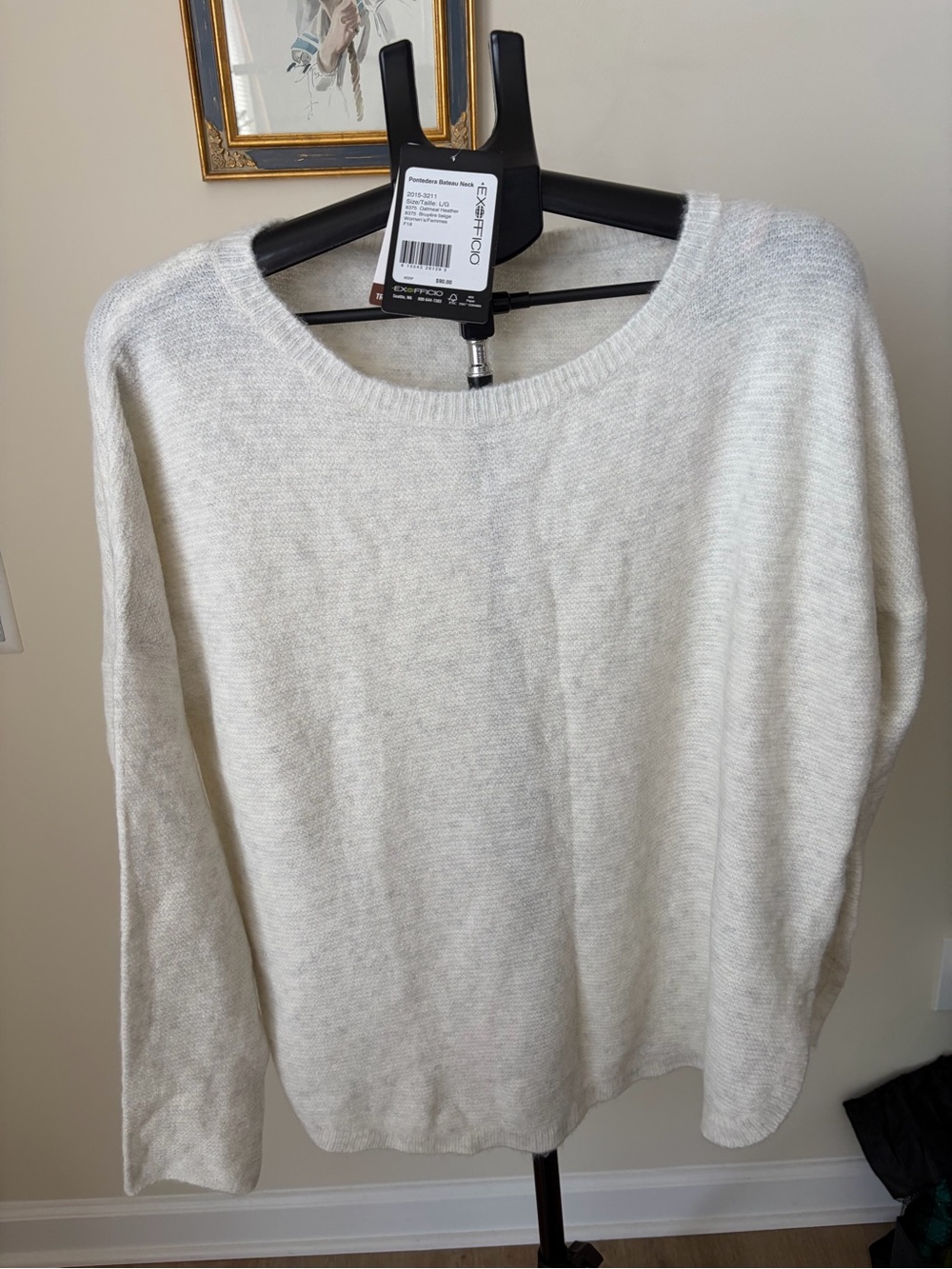 ExOfficio Pontedera Bateau Neck Sweater — NWT, Oatmeal Heather